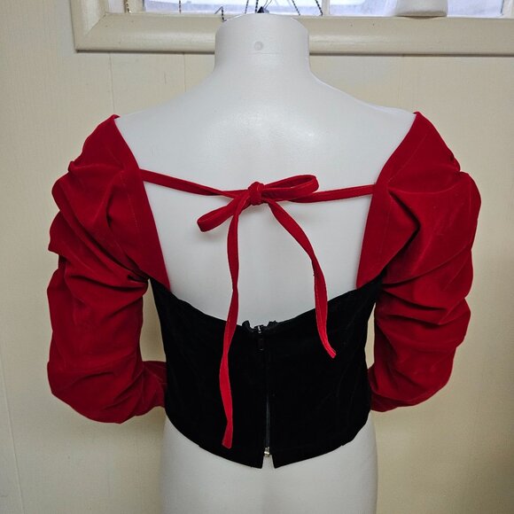 JaC Costumes Velvet Corset Top Womens Large Little Red Riding Hood Cosplay USA - Picture 4 of 8